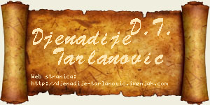 Đenadije Tarlanović vizit kartica